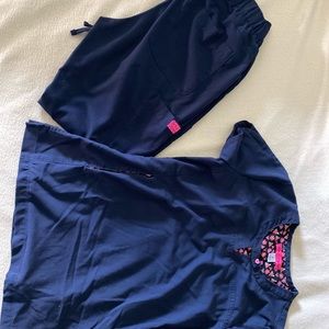 Scrub set. Navy blue